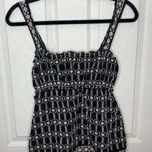 Crop embroidered top